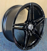 17" Velsen Wheel 567-M 🌟 17X7.5 +35 5X108 + 5X114.3 🌟 C.B-73.1 Gloss Black Rim